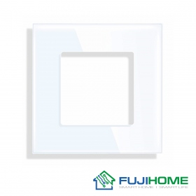 Рамка на 1 пост, FUJIHOME TW-1F-WT, одинарная, размер 86х86мм, закаленное стекло, цвет белый. 