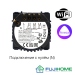 Модуль-механизм для сенсорного выключателя с WiFi FUJIHOME B-6WF301N, трехклавишный (3 кнопки), подключение с N (нулём)