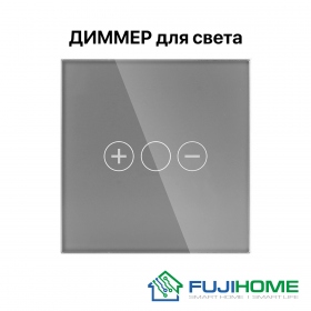 Диммер - выключатель FUJIHOME TW-D101N-GY, панель из закаленного стекла, цвет серый