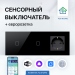 Сенсорный выключатель WIFI двойной + розетка FUJIHOME SW11B, цвет черный, работает с Яндекс Алиса