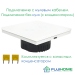 Сенсорный выключатель двухклавишный с подсветкой FUJIHOME FHZ-001G2W