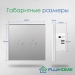 Сенсорный выключатель двухклавишный с подсветкой FUJIHOME FHZ-001G2G