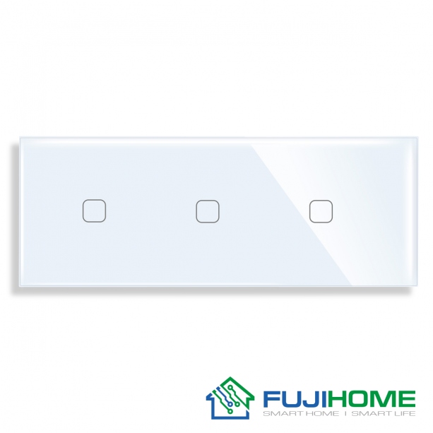 Панель для сенсорного выключателя на 3 поста FUJIHOME TW-1G1G1G-WT(SB), размер 228х86мм, цвет белый.