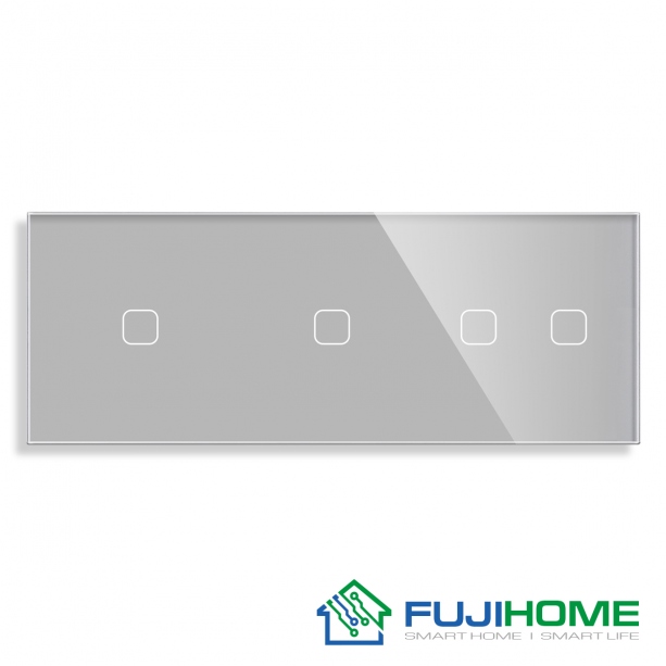 Панель для сенсорного выключателя на 3 поста FUJIHOME TW-1G1G2G-GY(SB), размер 228х86мм, цвет серый.