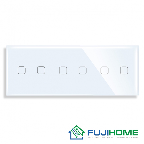 Панель для сенсорного выключателя на 3 поста FUJIHOME TW-2G2G2G-WT(SB), размер 228х86мм, цвет белый.